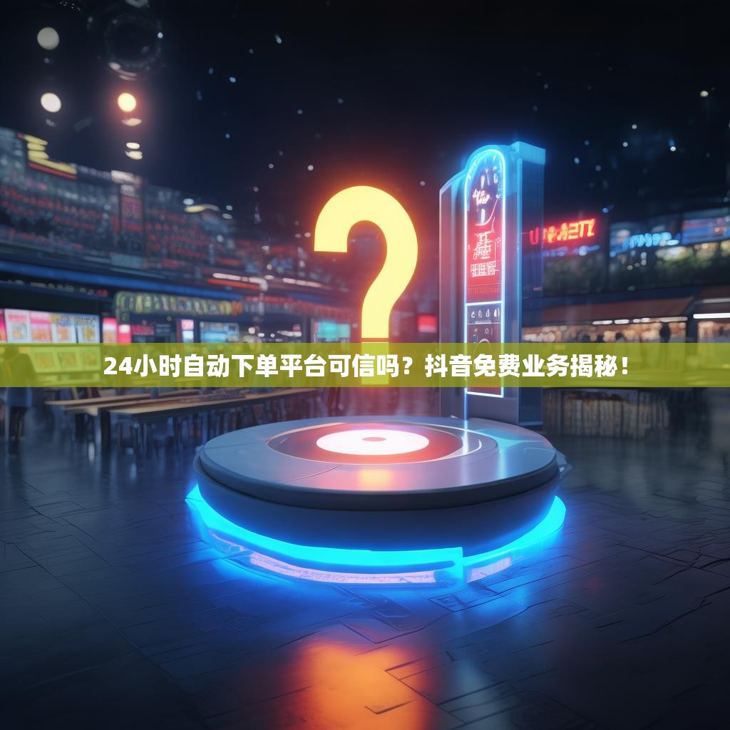 24小时自动下单平台可信吗?抖音免费业务揭秘!