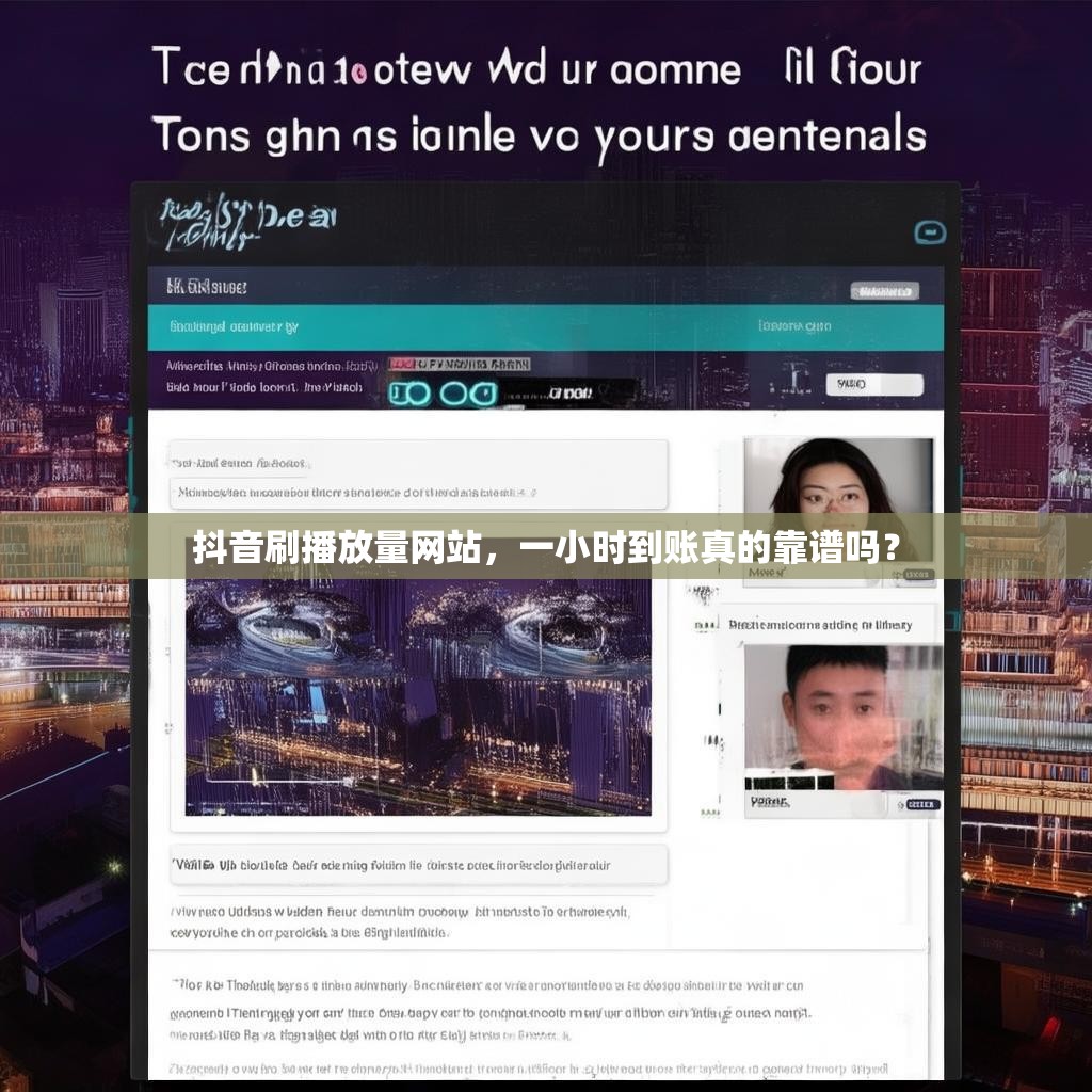 抖音刷播放量网站，一小时到账真的靠谱吗？