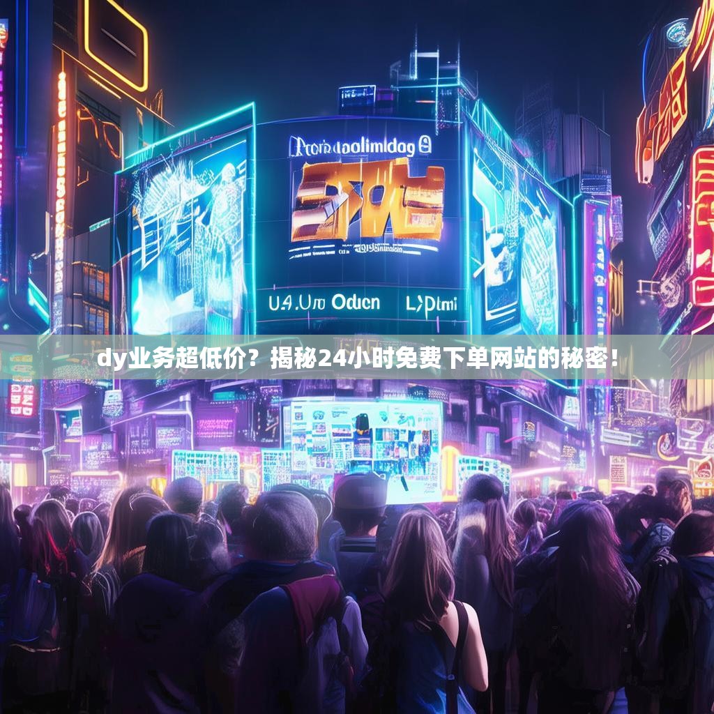 dy业务超低价?揭秘24小时免费下单网站的秘密!