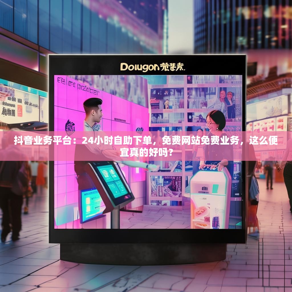 抖音业务平台：24小时自助下单，免费网站免费业务，这么便宜真的好吗？