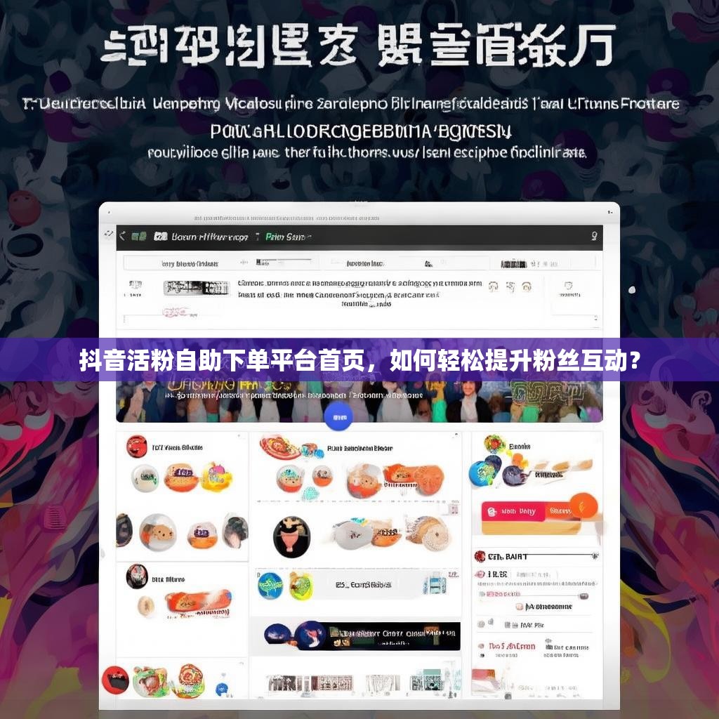 抖音活粉自助下单平台首页，如何轻松提升粉丝互动？