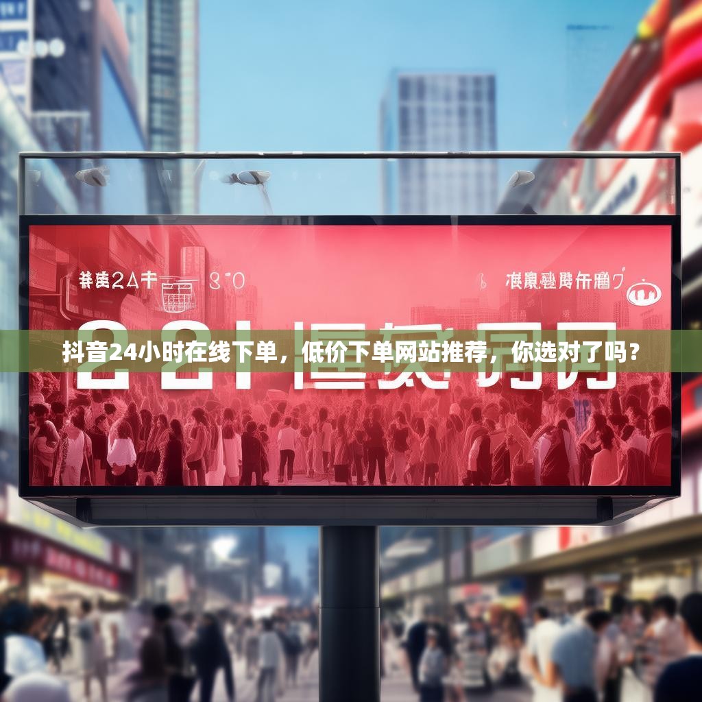 抖音24小时在线下单，低价下单网站推荐，你选对了吗？
