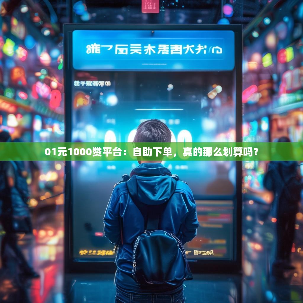 01元1000赞平台：自助下单，真的那么划算吗？
