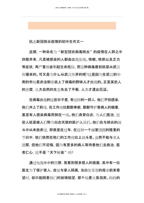 关于疫情的作文:疫情下的人们与防控重要性